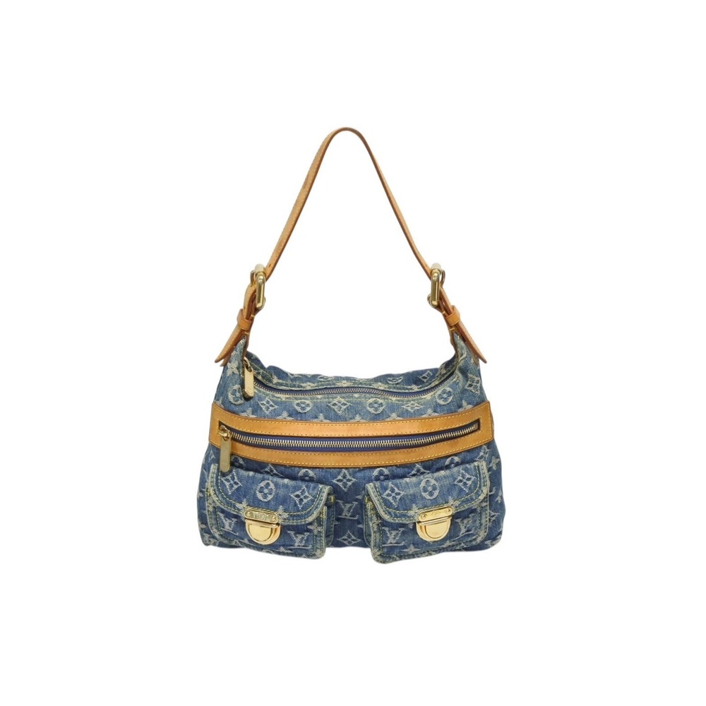 Louis Vuitton Blue Indigo Denim Shoulder Monogram Bag Baggy - Picture 2 of 9